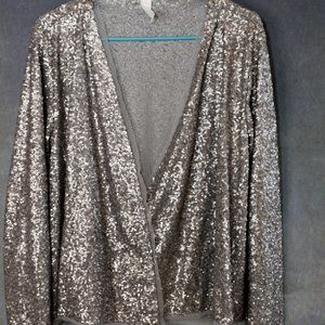 TOKYO DARLING Silver Sequin Jacket/Wrap